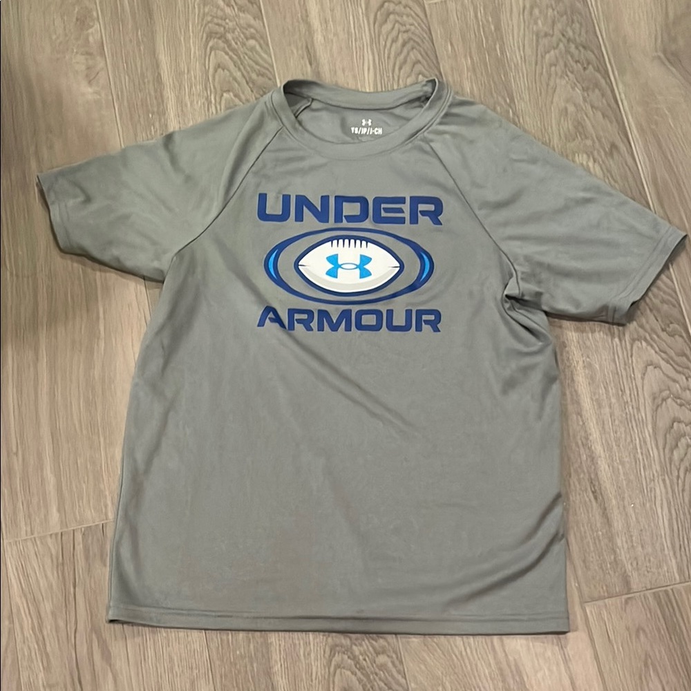 Under Armour Boys Gray T-Shirt Size: S
